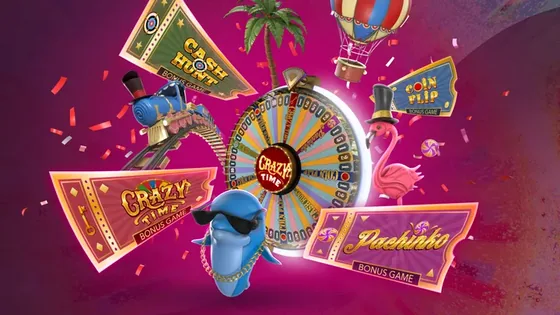 Live-Casino Ansicht mit Crazy Time Bezug