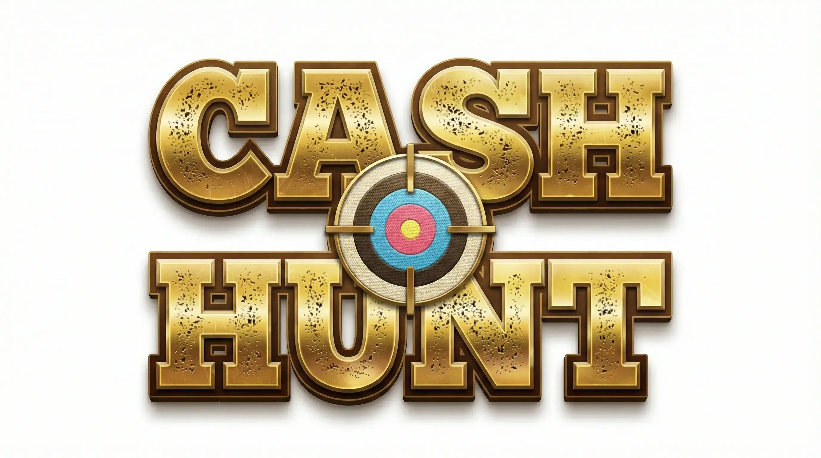 Logo von Cash Hunt Crazy Time - goldene Kanone auf Zieltafel